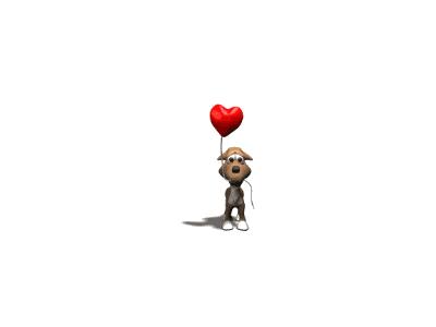 Greetings Dog01 Animated Valentine