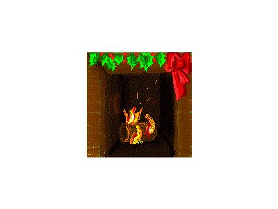 Greetings Fireplace02 Animated Christmas