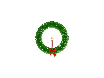 Greetings Wreath01 Animated Christmas