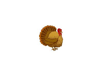Greetings Turkey02 Color Thanksgiving