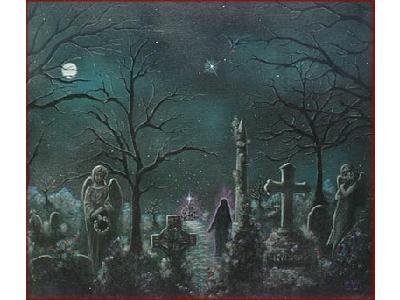 Greetings Graveyard03 Color Halloween
