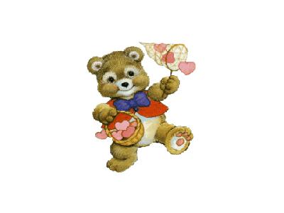 Greetings Bear03 Color Valentine