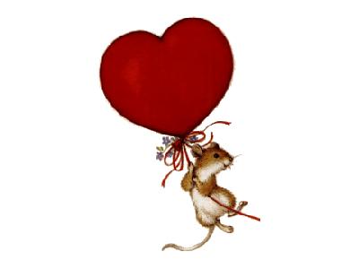 Greetings Mouse01 Color Valentine