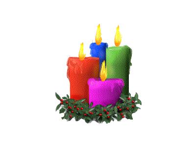 Greetings Candle03 Color Christmas