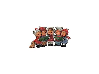 Greetings Carollers01 Color Christmas