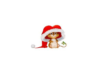 Greetings Mouse01 Color Christmas