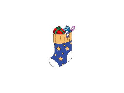 Greetings Stocking05 Color Christmas