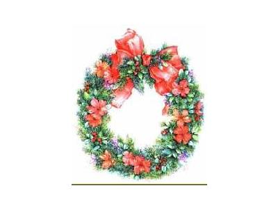 Greetings Wreath08 Color Christmas