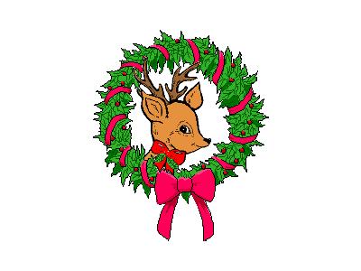 Greetings Wreath14 Color Christmas