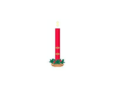 Greetings Candle02 Color Christmas