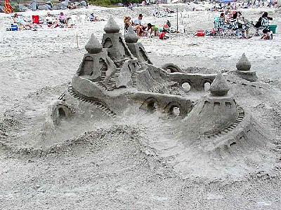 Photo Sand Castle Building