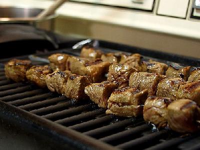 Photo Grilled Beef Kabobs Food