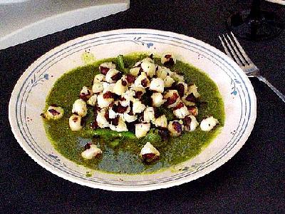 Photo Scallops With Seseme Cilantro Sauce Food