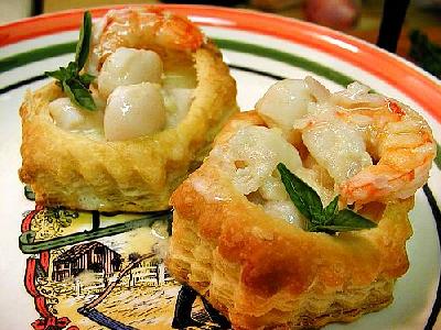 Photo Seafood In Pastry Food