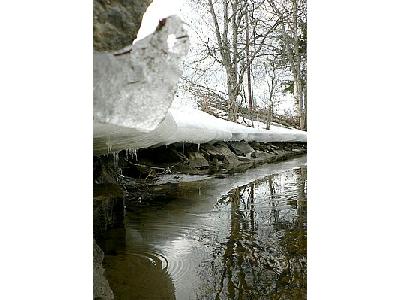 Photo Melting Lake Side Landscape