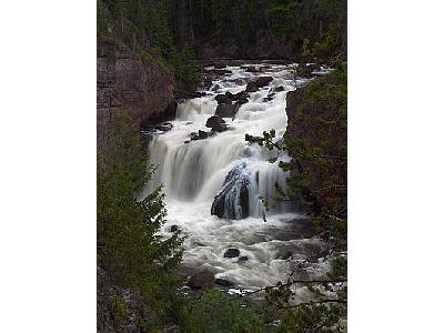 Photo Firehole Falls At Dusk Travel