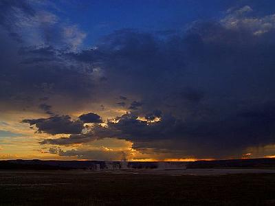 Photo Sunset At Biscuit Basin Travel