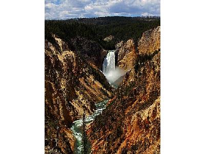 Photo Yellowstone Park Lower Falls Travel