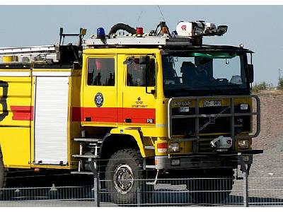 Photo Airplane Fire Fighters Vehicle