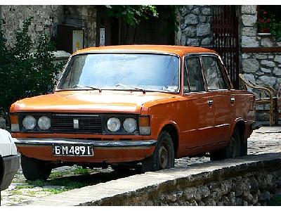 Photo Orange Fiat Vehicle