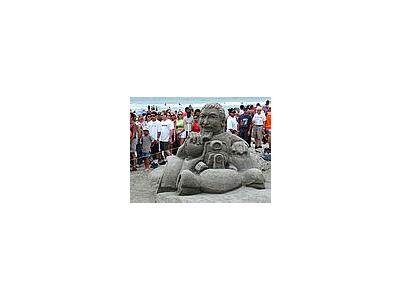 Photo Small Sand Statue Building