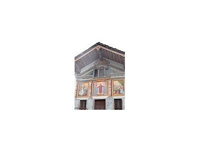 Photo Small Church Gable Paintings Building