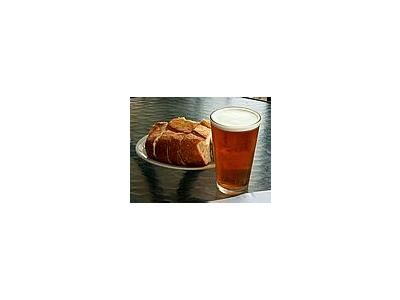Photo Small Bread And Beer Drink