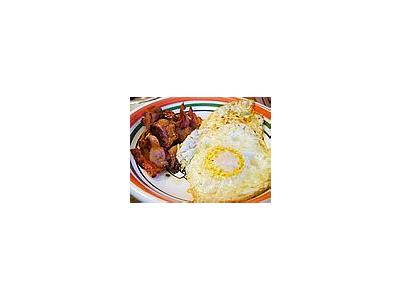 Photo Small Eggs Bacon Food