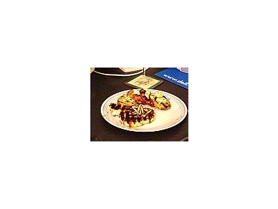 Photo Small Swordfish With Grilled Leeks Food