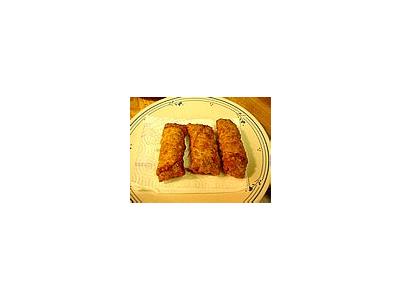 Photo Small Chicken Eggrolls Food