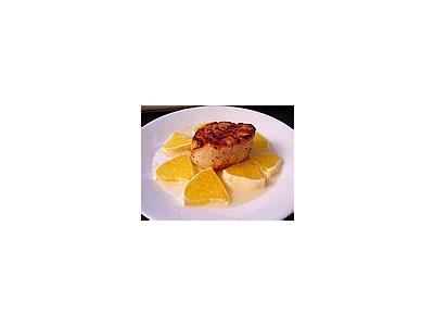 Photo Small Meat Orange Plate Food