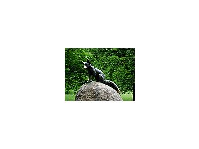 Photo Small Statue Fox Object