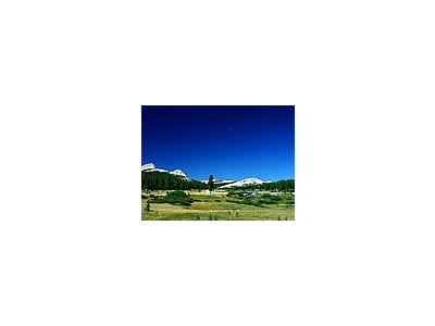 Photo Small Moon Over Tuolumne Meadows Travel