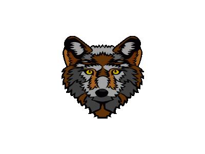 Stylized Wolf Head Geral 01 Animal