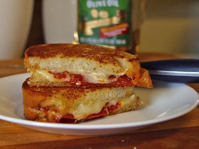 Photo Big Grilled Cheese Sandwiches Food