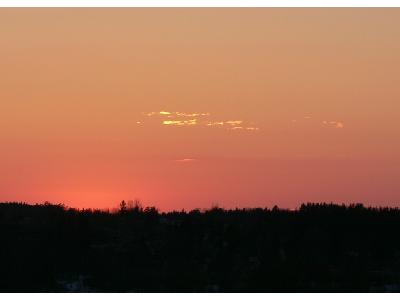 Photo Big Red Sky After Sunset Landscape