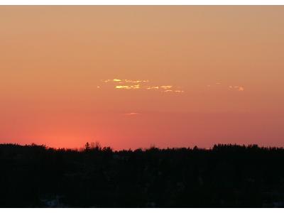 Photo Big Red Sky After Sunset Landscape