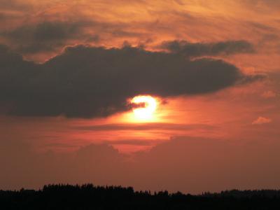 Photo Big Red Sunset Landscape