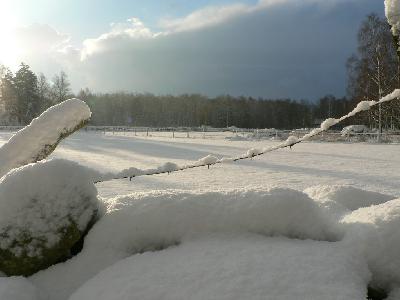 Photo Big Sunny Snowy Fields Landscape
