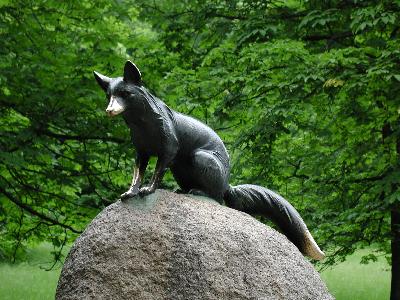 Photo Big Statue Fox Object