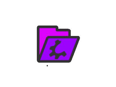 Folder Violet Open Computer