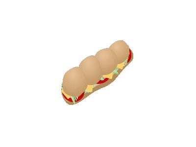 Submarine Sandwich 01 Food