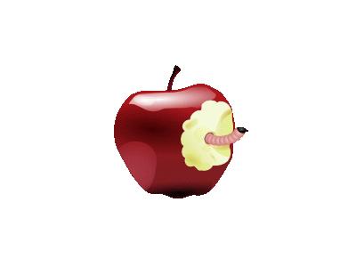 Apple With Worm Dan Gerh 01 Food