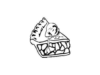 Pie Apple Bw Food