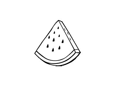 Watermelon Simple Bw Food