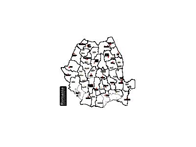 Romanian Map With Count 01 Geography