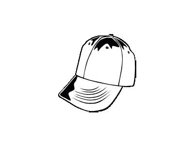 Baseball Cap Bw Ganson People