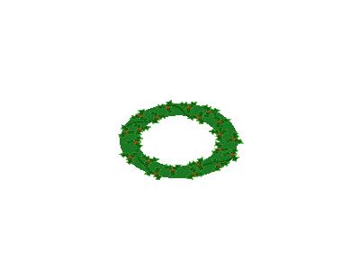 Evergreen Wreath With Large Holly 01 Recreation