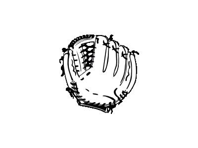 Baseball Glove Bw Ganson Recreation