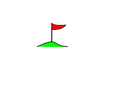 Golf Flag In Hole On Gr 01 Recreation